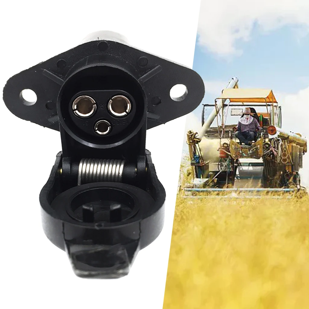3 Pin Plug Towing Socket Connector Adapter Car for Agricultural Machinery Truck Tractor Boat Accessories Replace
