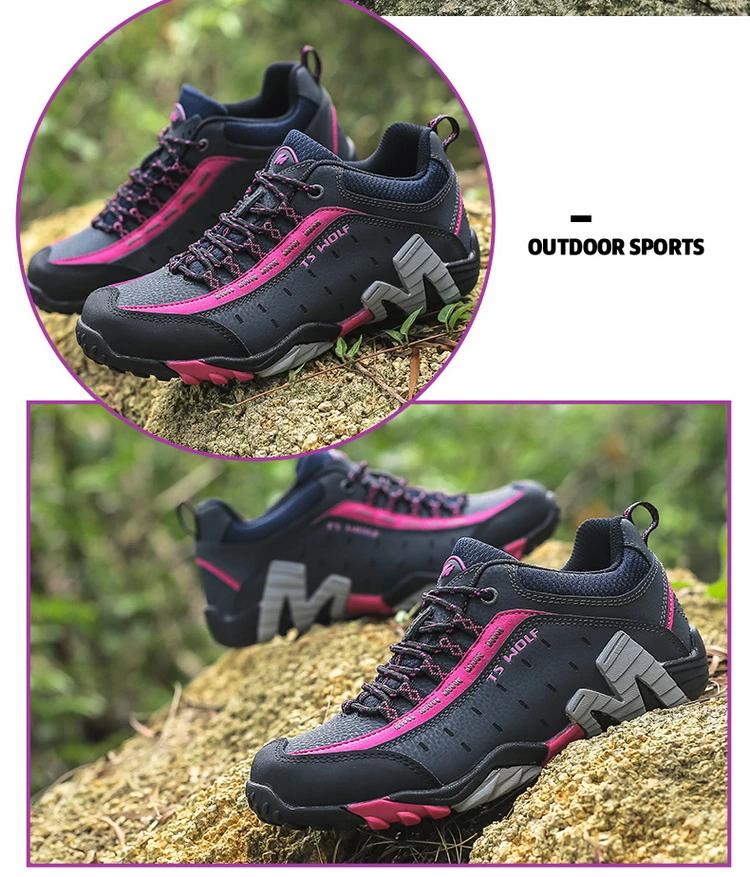 Lekkie męskie buty trekkingowe turystyczne z wodoodporną odkrytą konstrukcją i oddychającą membraną antypoślizgowe - Wianko - 31