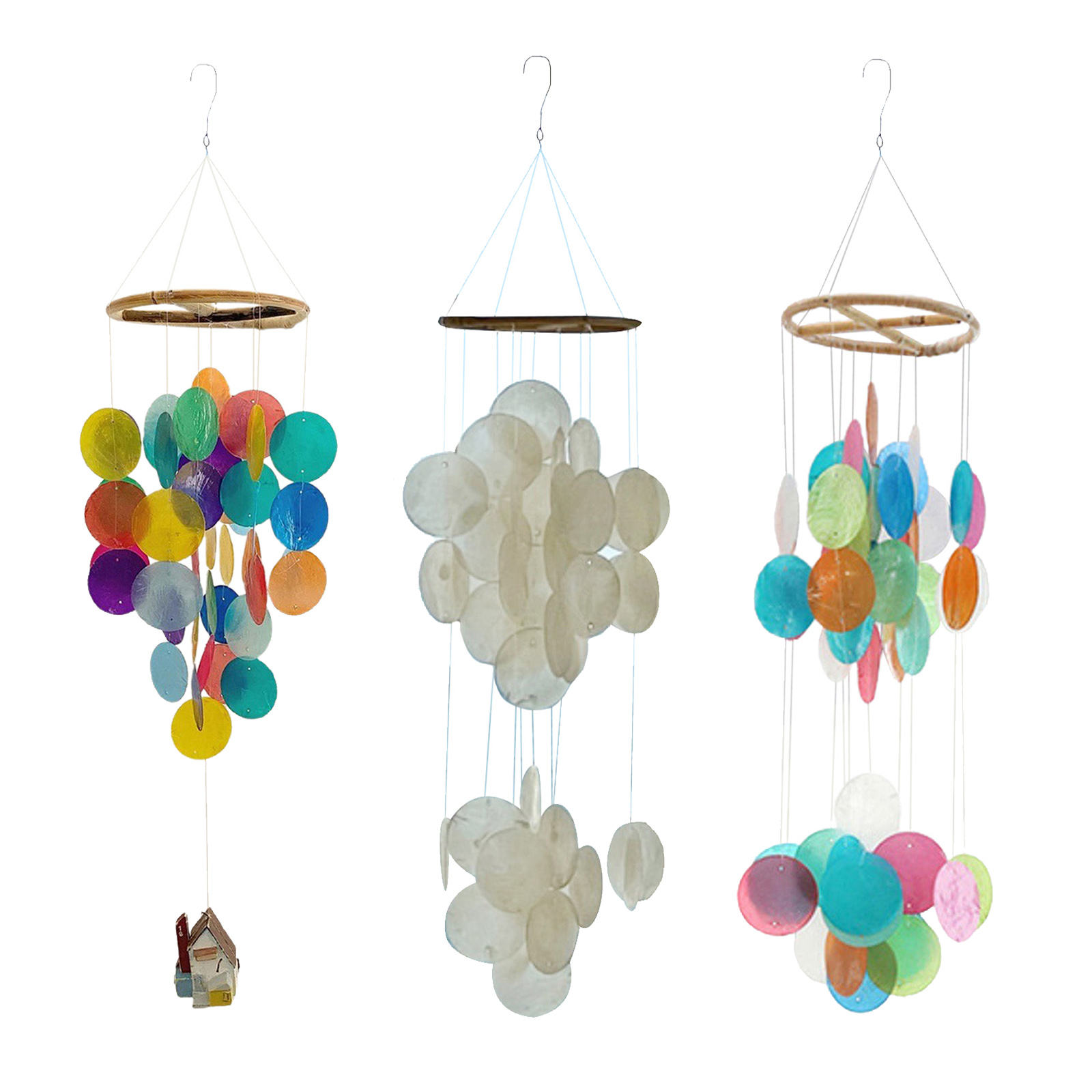 Korean Style Shell Wind Chimes Rainbow Natural Windows Windchimes Pendant Decor Outside Indoor Patio Korean Style Shell Wind Chimes Rainbow Natural Windows Windchimes Pendant Decor Outside Indoor Patio