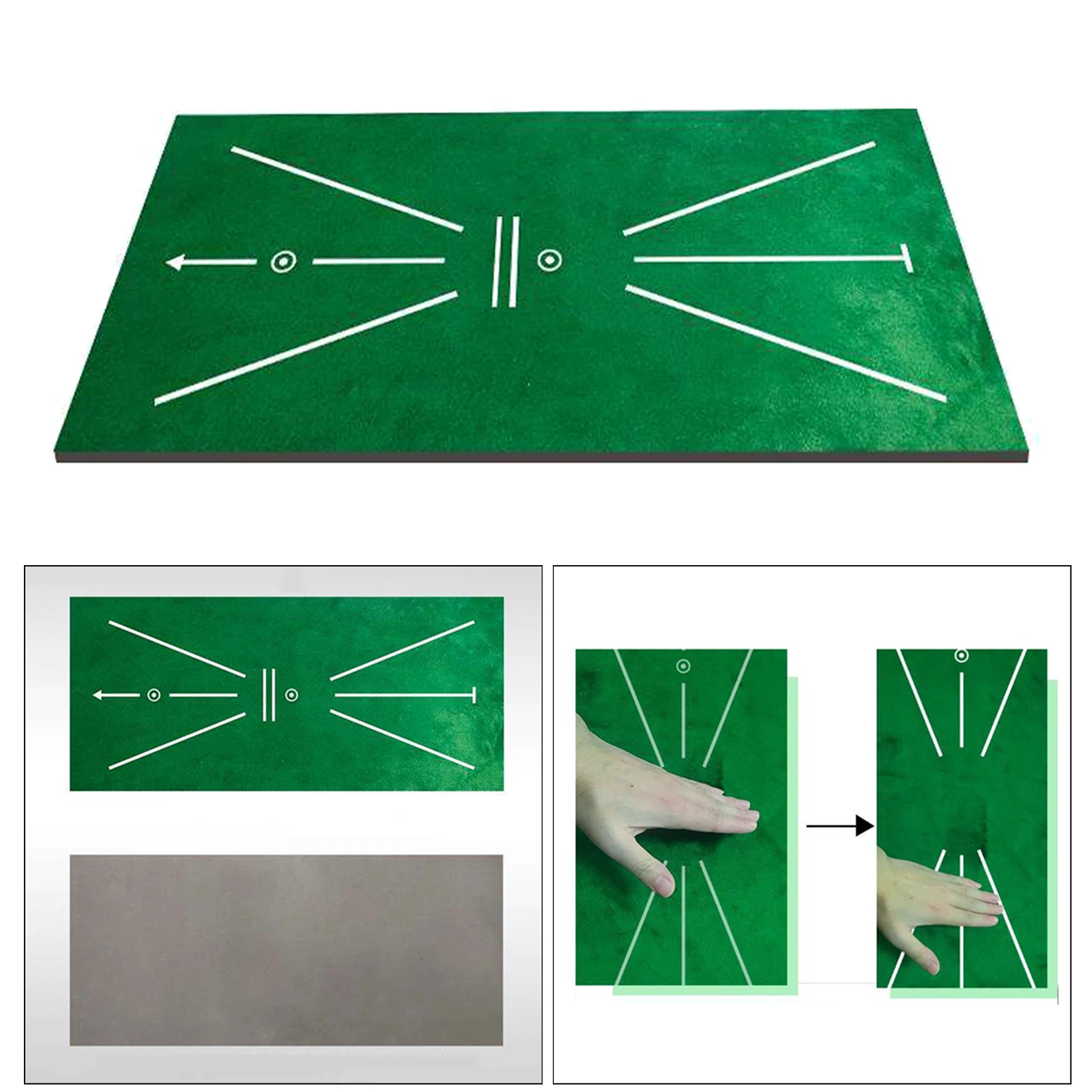 Golf Training Mat, Mini Golf Practice Training Aid Rug for Swing Detection Batting, Game for Home, Office, Outdoor (12x24