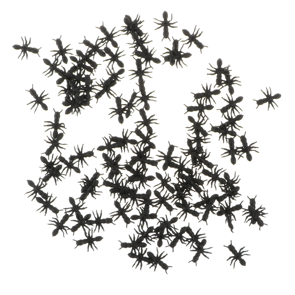 100 Piece Plastic Mixed Color Realistic Fake Ants Model Figure Set Kids Toy for Halloween Party Decorations Christmas Party