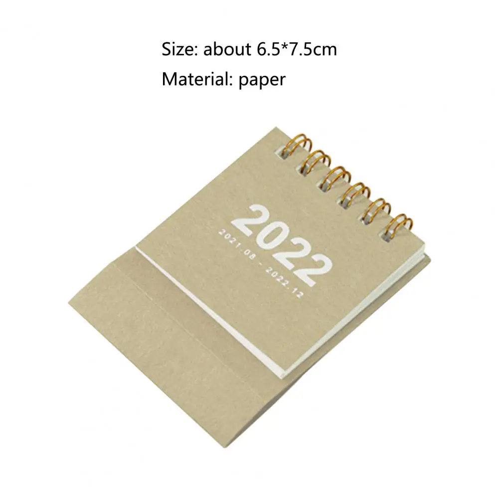 Mini kalendarz biurkowy 2022 Pure Color - praktyczny, lekki, mały - Wianko - 1