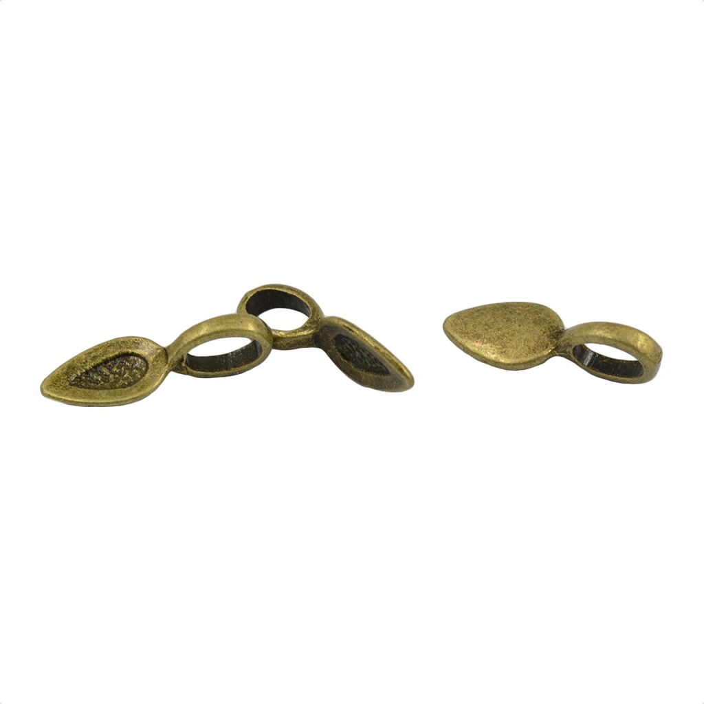 100pcs/Lot Glue On Bails Pendants Charms For DIY Necklace Earrings Bracelet
