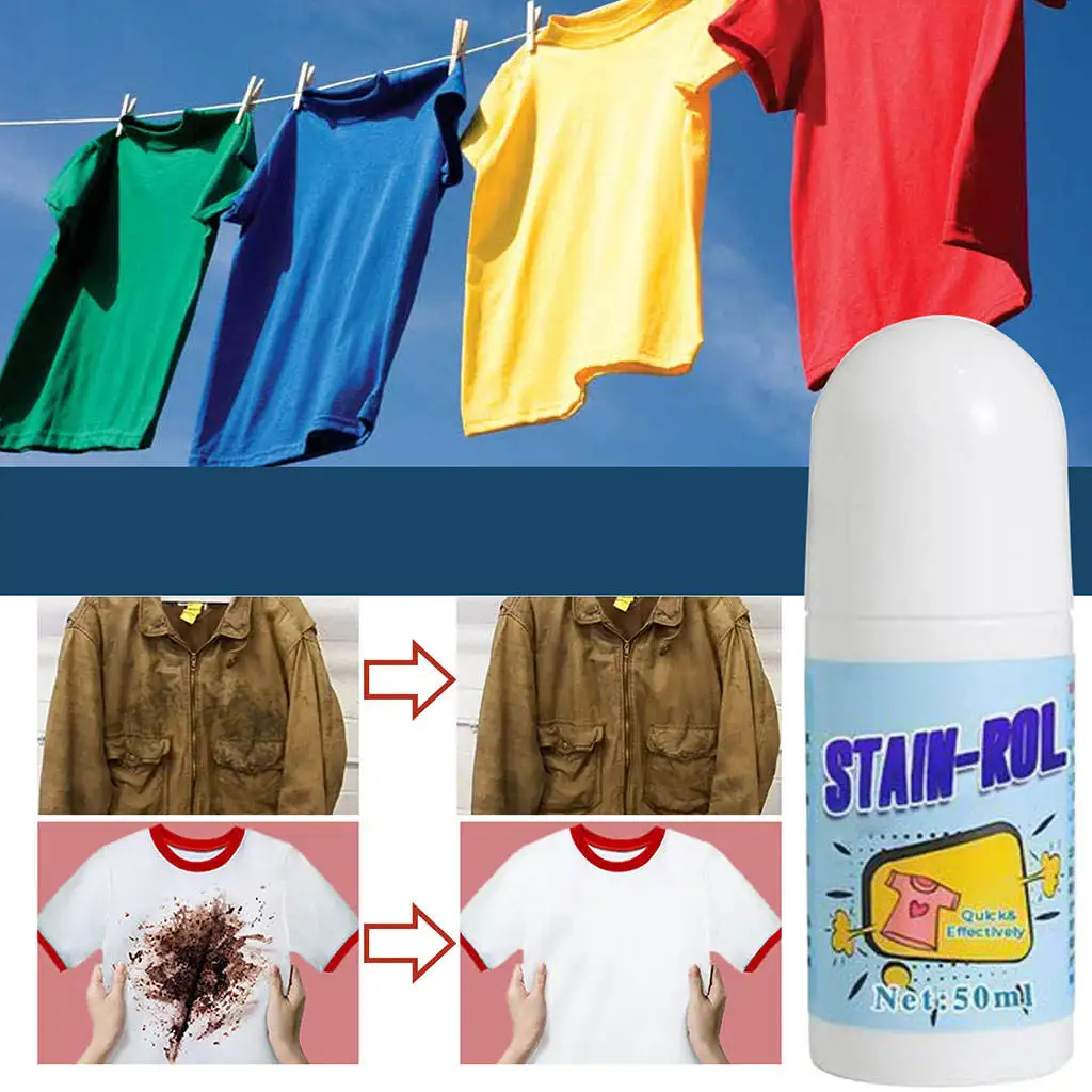 Roller-Ball Clothes Cleaner Emergency Stain Remover Saving Effort Multi-Purpose for Food Stains Home