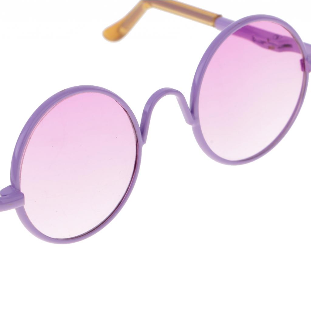 1/3 BJD Retro Hippy Round Glasses Eyewear Eyeglasses for SD DOD YOSD Dollfie Accessories Purple Frame 1/3 BJD Retro Hippy Round Glasses Eyewear Eyeglasses for SD DOD YOSD Dollfie Accessories Purple Frame