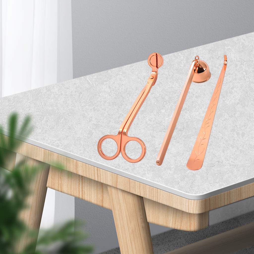 3pcs/set Candle Snuffer Trimmer Hook Stainless Steel Luxury Candle Scissors Wicks Holder Dipper Home Decor