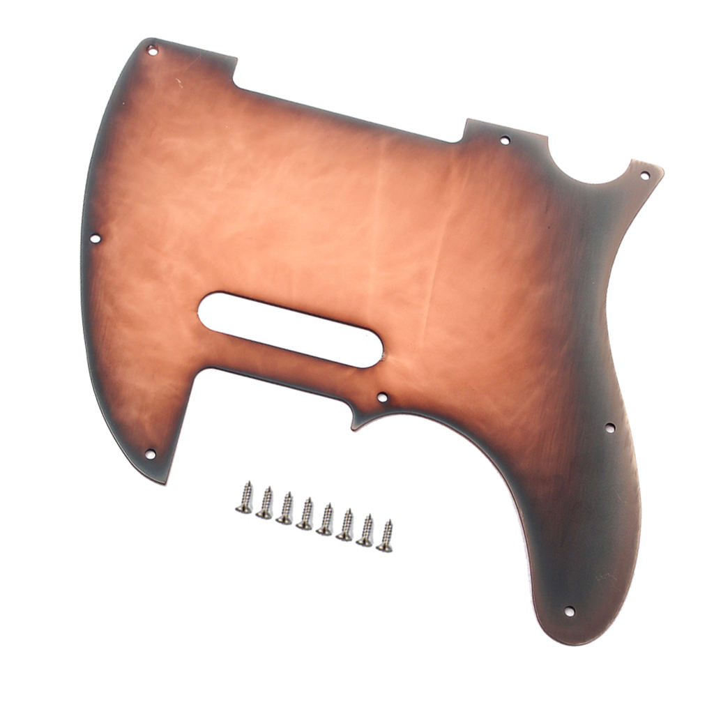 Anti-scratch Guitar Pickguard Guard Plate 8 Hole Metal Pickguard Plate w/ Screws for TL Electric Guitar Anti-scratch Guitar Pickguard Guard Plate 8 Hole Metal Pickguard Plate w/ Screws for TL Electric Guitar