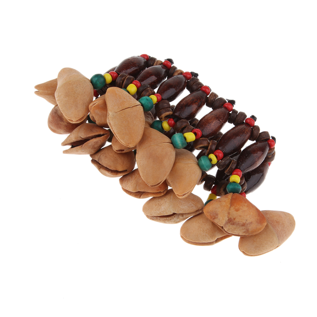 Wooden Nuts African Tribal Style Handbell African Drum Performance Percussion Accessories