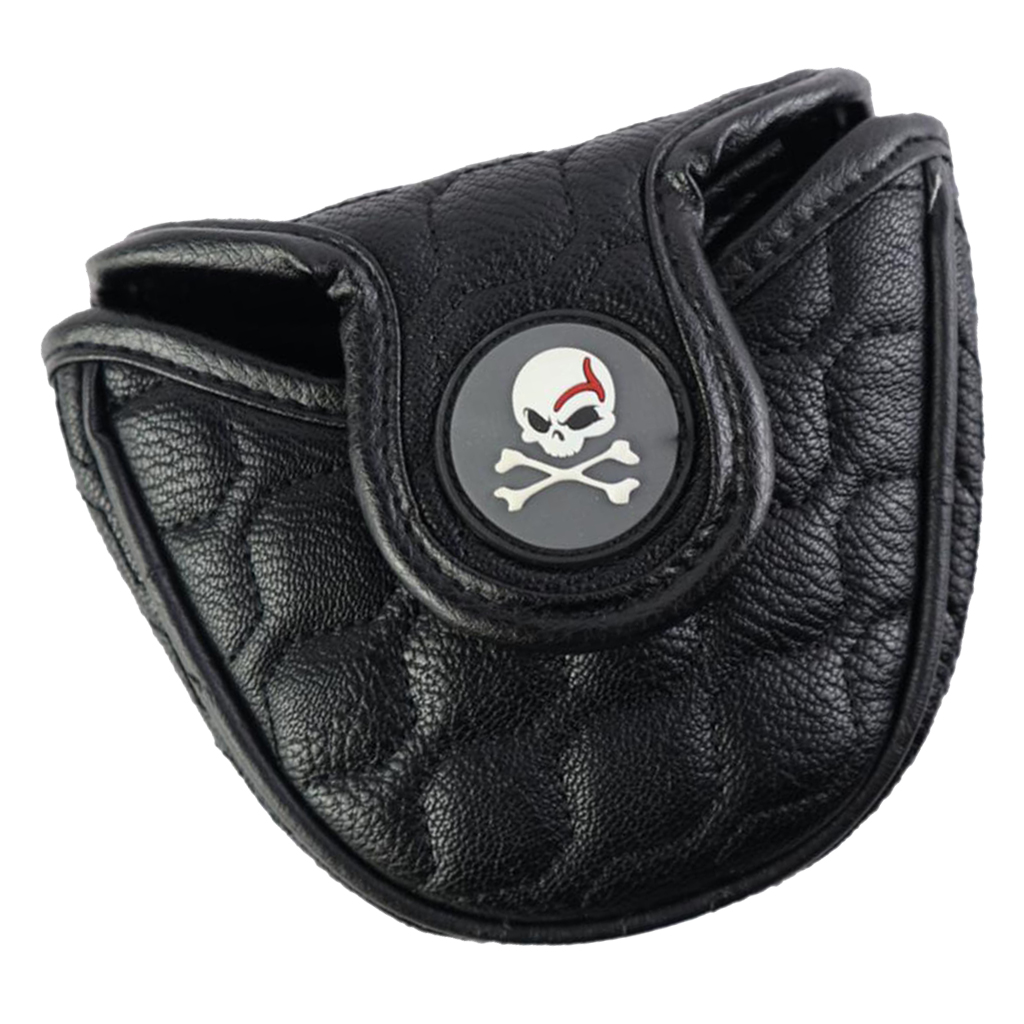 Magnetic Golf Mallet Head Cover PU Leather Center Putter Skull Headcover Guard Magnetic Golf Mallet Head Cover PU Leather Center Putter Skull Headcover Guard