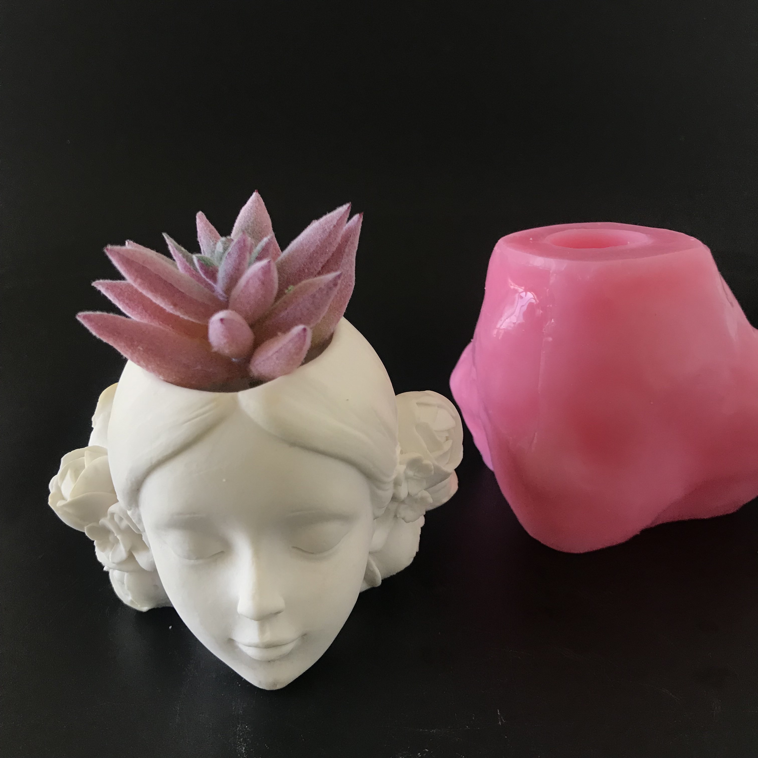 Moule à modeler masse Moule de Pot de fleur en résine époxy 3D belle