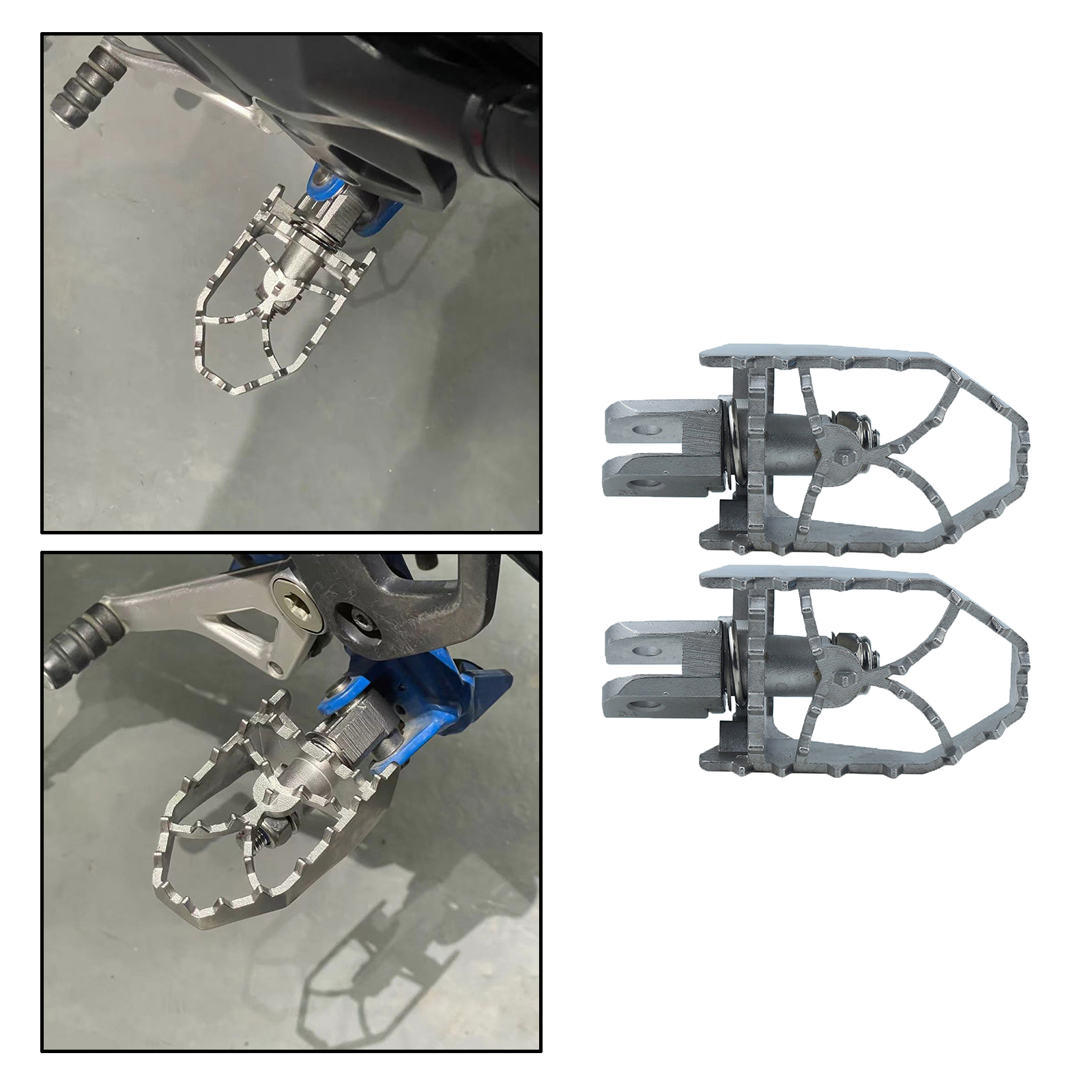 Stainless Steel Rear Dirt Bike Motorcycle Rotating Wide Foot Pegs Pedal Footrest for SUZUKI DL650/VS-TROM650/XT 17-21 Motorbike Stainless Steel Rear Dirt Bike Motorcycle Rotating Wide Foot Pegs Pedal Footrest for SUZUKI DL650/VS-TROM650/XT 17-21 Motorbike