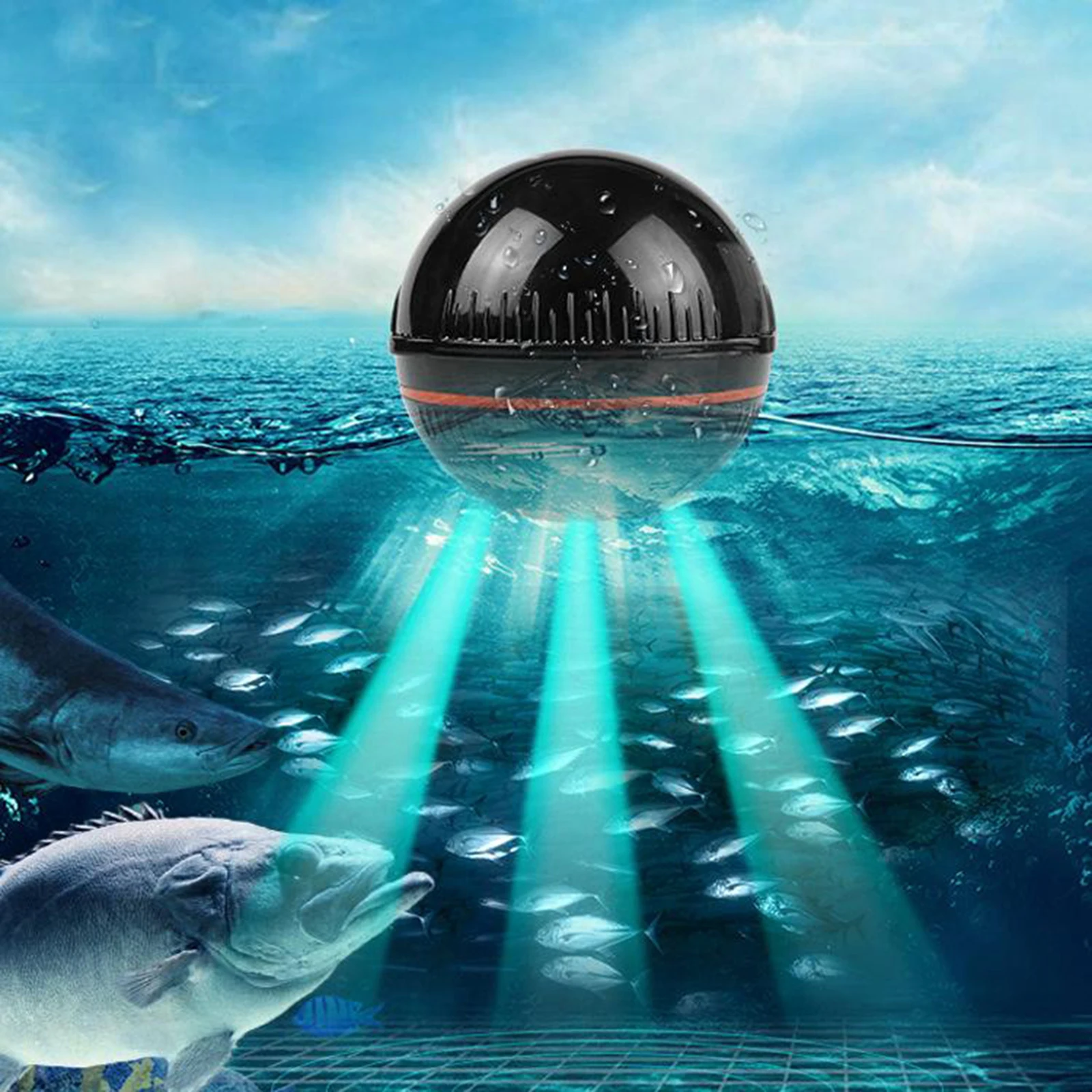 125kHZ Wireless Bluetooth Fish Finder 2.6 - 157ft Depth Detect