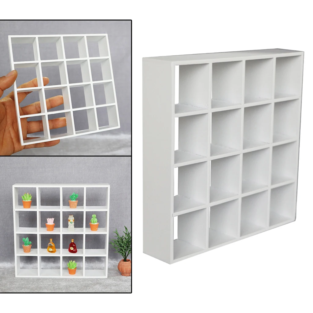 12th Dollhouse Miniature Wooden 4-Layer Shelves Shop Furniture Accessory DIY