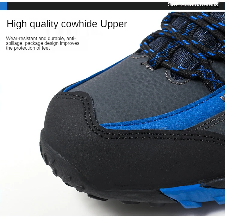 Lekkie męskie buty trekkingowe turystyczne z wodoodporną odkrytą konstrukcją i oddychającą membraną antypoślizgowe - Wianko - 10
