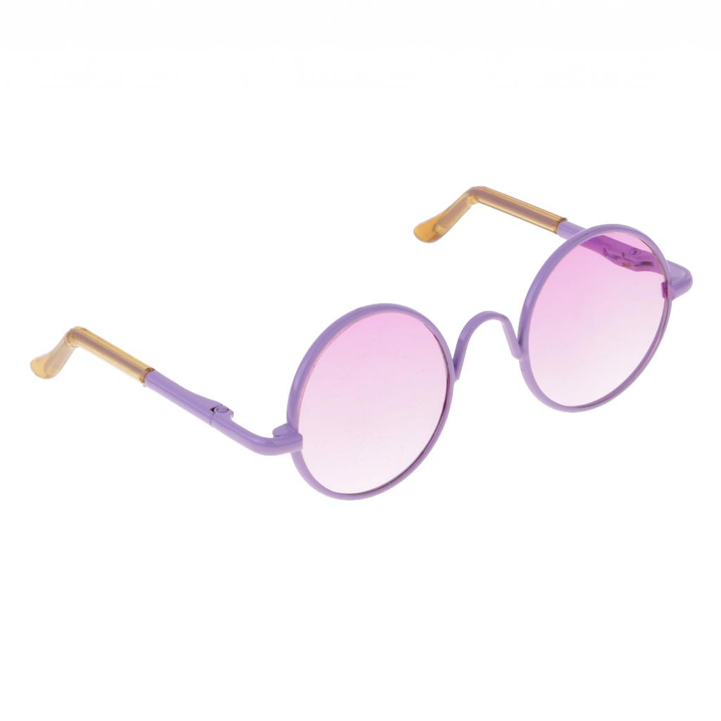 1/3 BJD Retro Hippy Round Glasses Eyewear Eyeglasses for SD DOD YOSD Dollfie Accessories Purple Frame 1/3 BJD Retro Hippy Round Glasses Eyewear Eyeglasses for SD DOD YOSD Dollfie Accessories Purple Frame