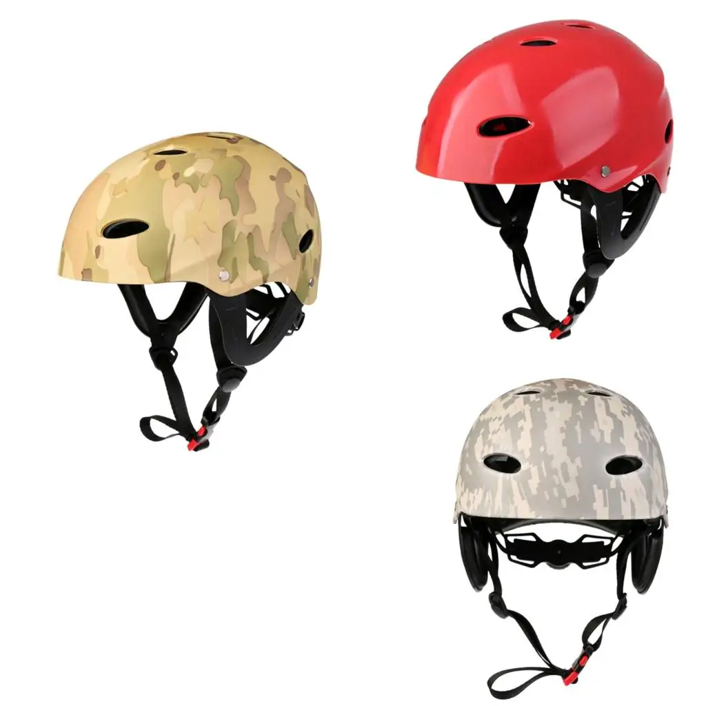 Premium Adjustable Water Sports Safety Helmet Kayak Canoe Kitesurfing Breathable Hard Cap for Adults Kids Unisex