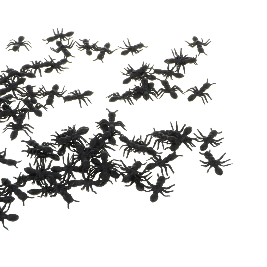 100 Piece Plastic Mixed Color Realistic Fake Ants Model Figure Set Kids Toy for Halloween Party Decorations Christmas Party