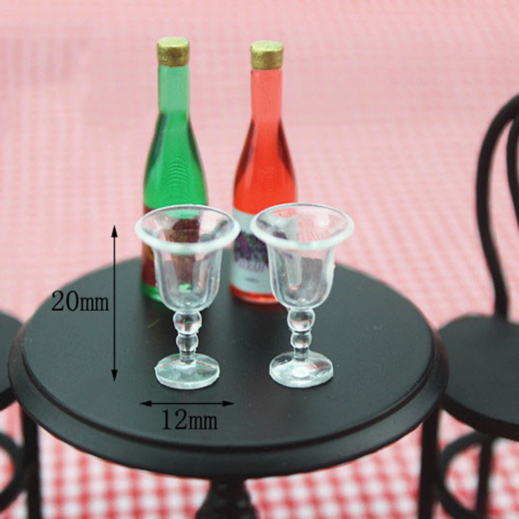 4 Pcs Miniature Wine Glass Cup Mug for Dollhouse Kitchen Decor Accessories 4 Pcs Miniature Wine Glass Cup Mug for Dollhouse Kitchen Decor Accessories