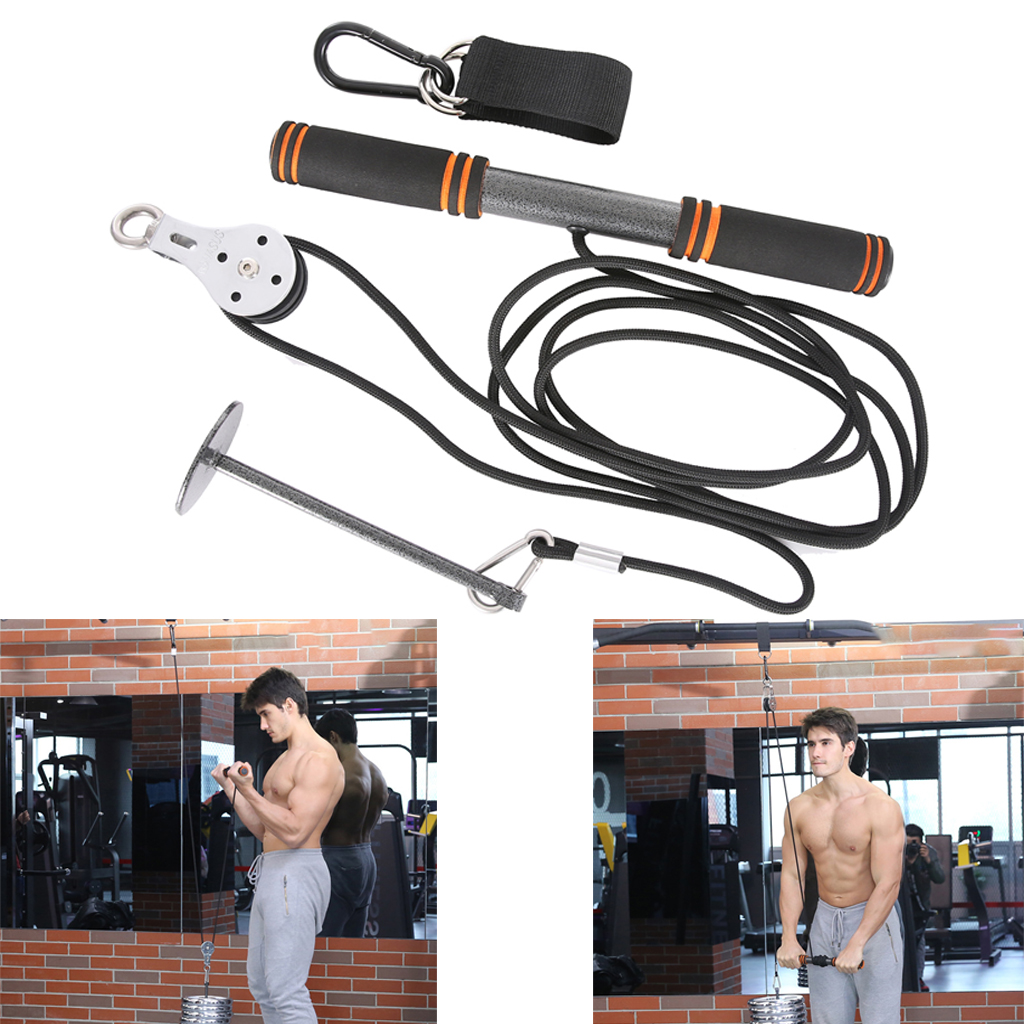 Fitness Pull Down Machine Attachment DIY Tricep Rope Cable Pulley System for Fitness Pull Down Machine Attachment DIY Tricep Rope Cable Pulley System for
