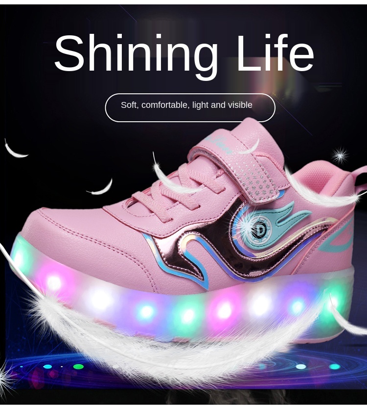 New Roller Skating Shoes, Double-Wheeled Luminous Sneakers, Colorful Luminous Shoes, Children's Roller Skating Sneakers,Heelys New Roller Skating Shoes, Double-Wheeled Luminous Sneakers, Colorful Luminous Shoes, Children's Roller Skating Sneakers,Heelys