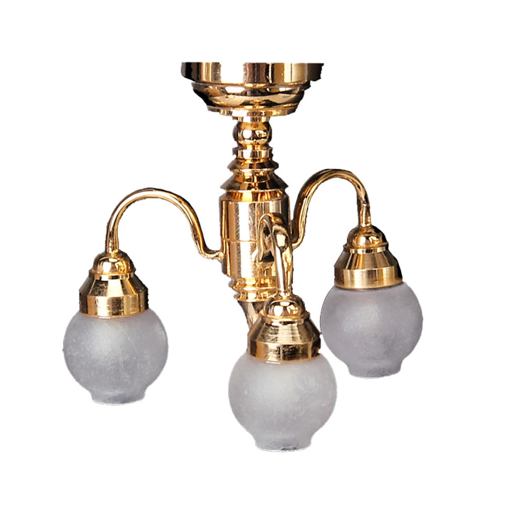 1/12 Dollhouse Chandelier Miniature Lighting LED Battery Ceiling Light Decor 1/12 Dollhouse Chandelier Miniature Lighting LED Battery Ceiling Light Decor