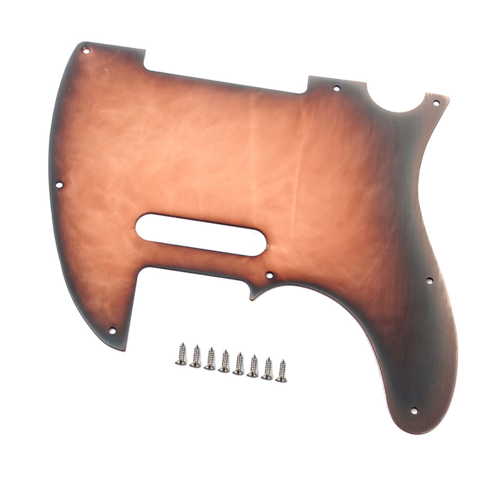 Anti-scratch Guitar Pickguard Guard Plate 8 Hole Metal Pickguard Plate w/ Screws for TL Electric Guitar Anti-scratch Guitar Pickguard Guard Plate 8 Hole Metal Pickguard Plate w/ Screws for TL Electric Guitar