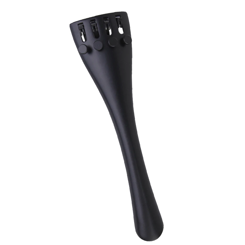 Tooyful High Quality 4/4 Cello Tailpiece With 1Pc 4 Fine Tuners Aluminum Alloy Durable Strong for Cello Violin Accessory Black