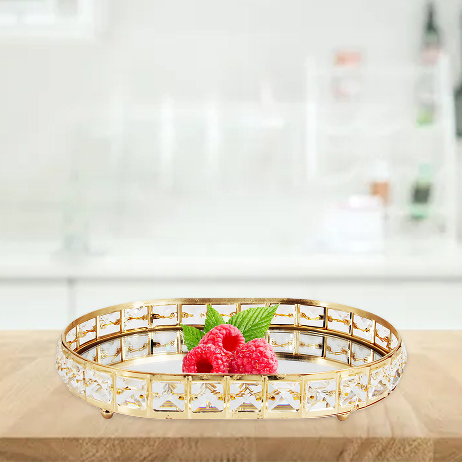 Golden Jewelry Storage Box Tray Glass Mirrored Crystal Cosmetic Make Up Organizer Home Decoration Desktop Plate Tray Golden Jewelry Storage Box Tray Glass Mirrored Crystal Cosmetic Make Up Organizer Home Decoration Desktop Plate Tray