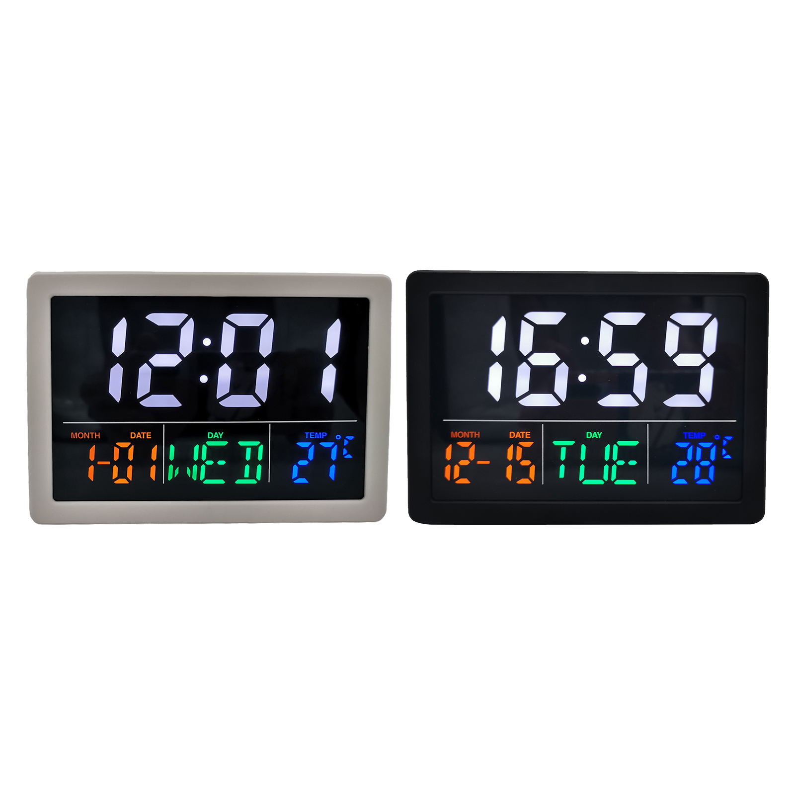 1PC Electronic Tabletop Digital Alarm Clock Time Temp Calendar Humidity Bedside Clock Office Home Decoration 1PC Electronic Tabletop Digital Alarm Clock Time Temp Calendar Humidity Bedside Clock Office Home Decoration