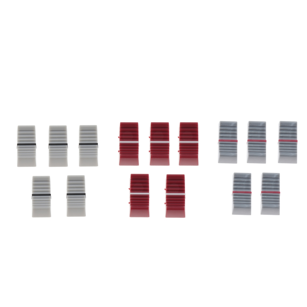 5x Knob Caps Slide Potentiometer Mixer Fader Cap Red/Dark Gray/Light Gray 5x Knob Caps Slide Potentiometer Mixer Fader Cap Red/Dark Gray/Light Gray