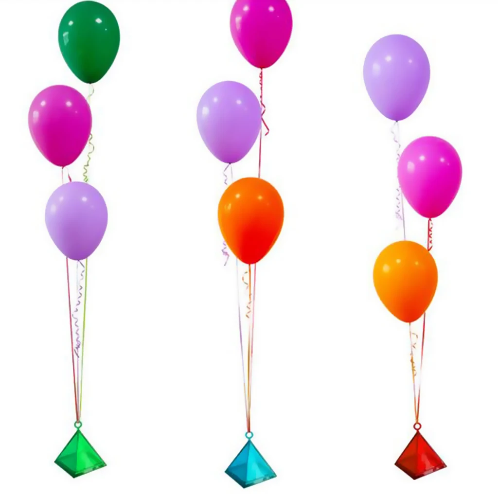 MagiDeal Pack of 6 Helium Balloons Pyramid Pendant Bearing Weight Block Party Supplier