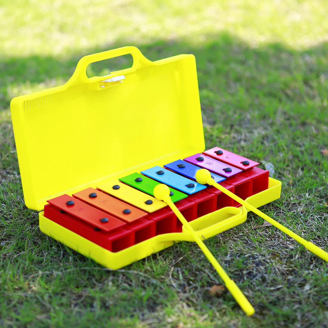 Kolorowe dźwiękowe cegły muzyczne dla dzieci - zestaw 8 sztuk - Wianko - 7