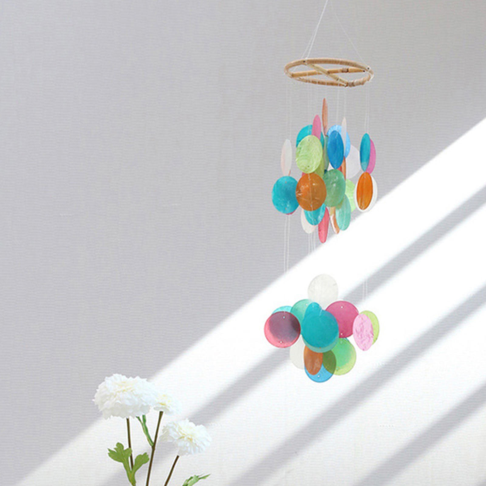 Korean Style Shell Wind Chimes Rainbow Natural Windows Windchimes Pendant Decor Outside Indoor Patio Korean Style Shell Wind Chimes Rainbow Natural Windows Windchimes Pendant Decor Outside Indoor Patio