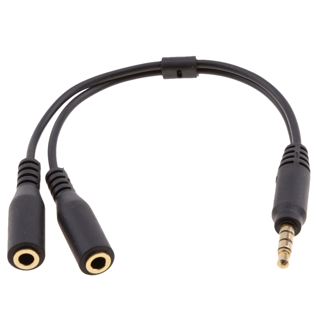 3.5mm Male to 2 Female 3.5mm Headset Mic Y Splitter Cable for iPhone HTC Samsung for iPad for iPad mini High quality Black 3.5mm Male to 2 Female 3.5mm Headset Mic Y Splitter Cable for iPhone HTC Samsung for iPad for iPad mini High quality Black
