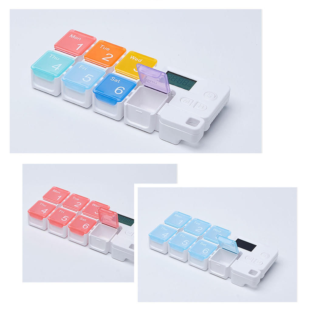 Weekly Pill Organizer Timing Reminder Durable 7 Day 7 Cells Pill Containe for Travel Weekly Pill Organizer Timing Reminder Durable 7 Day 7 Cells Pill Containe for Travel
