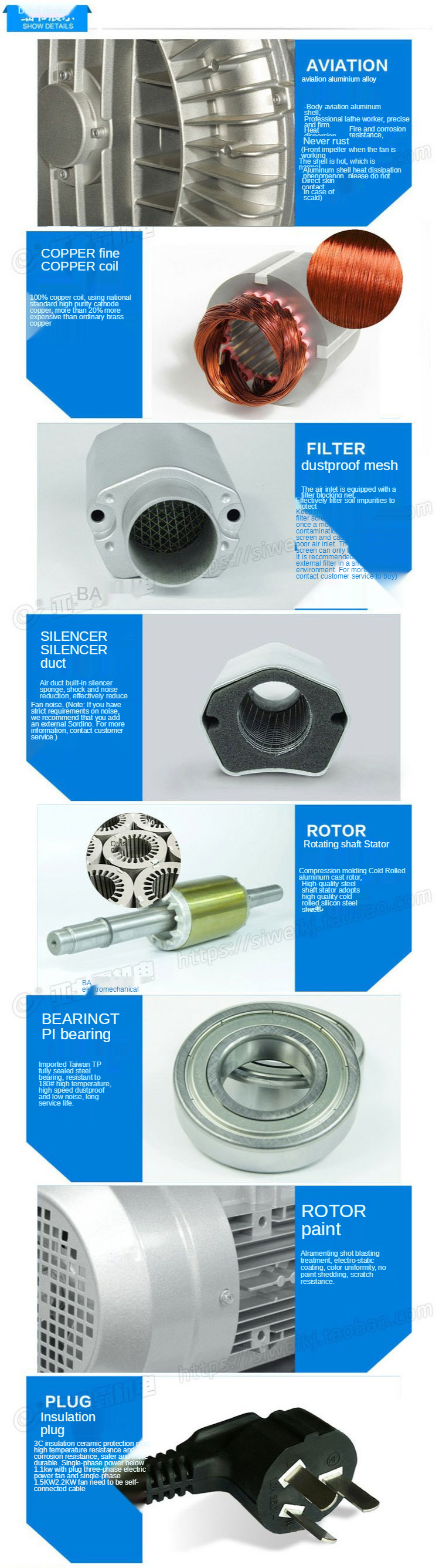 HVAC Fans & Circulators HVAC Fans & Circulators 220V High Pressure Fan
