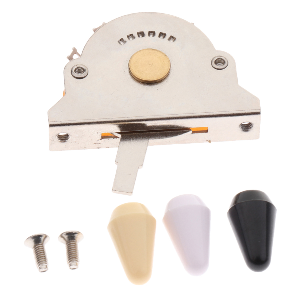 1 Set of Alloy 5 Way Pickup Selector Switches with Tips for Electric 1 Set of Alloy 5 Way Pickup Selector Switches with Tips for Electric