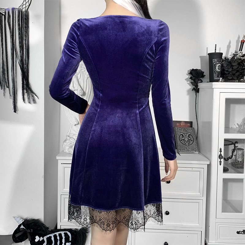 Mall Goth Vintage Black Mini Dress E-girl Aesthetic Elegant Cross Pendant High Waist Long Sleeve Party Dresses Women Streetwear Mall Goth Vintage Black Mini Dress E-girl Aesthetic Elegant Cross Pendant High Waist Long Sleeve Party Dresses Women Streetwear
