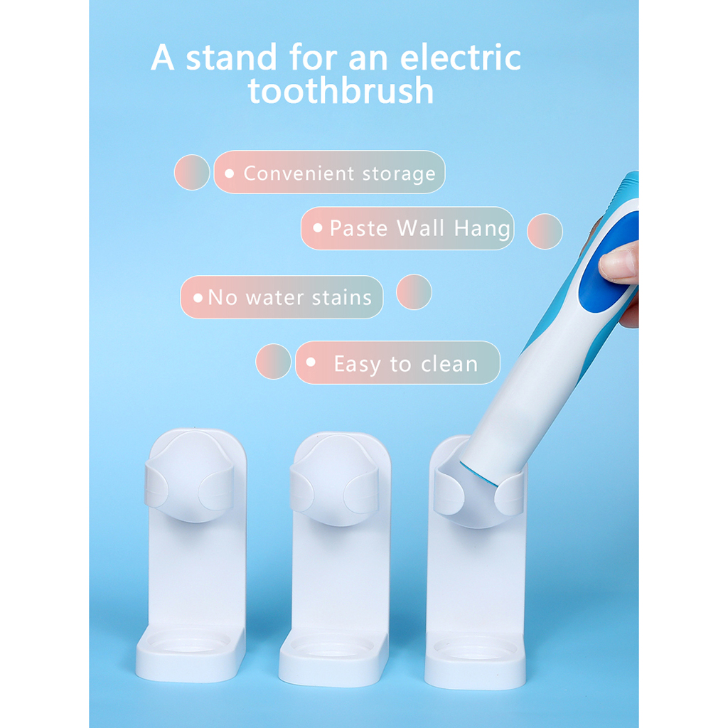Wall Mount Storage Set Organizer Electric Toothbrush Body Base Stander White Wall Mount Storage Set Organizer Electric Toothbrush Body Base Stander White