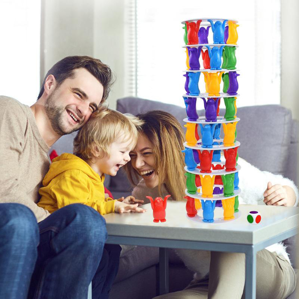 Plastic Game, Stacking Game, Building Blocks, with Dice Balance Game, Family Board Games for Kids Adults Plastic Game, Stacking Game, Building Blocks, with Dice Balance Game, Family Board Games for Kids Adults