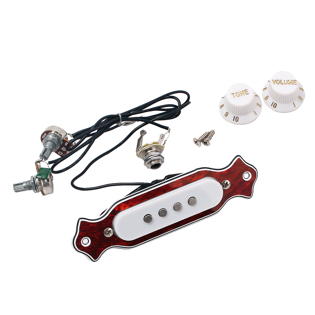 1 sets Pre-wired 4-string Guitar Pickup with Volume & Tone Knobs for Electric Guitar 1 sets Pre-wired 4-string Guitar Pickup with Volume & Tone Knobs for Electric Guitar