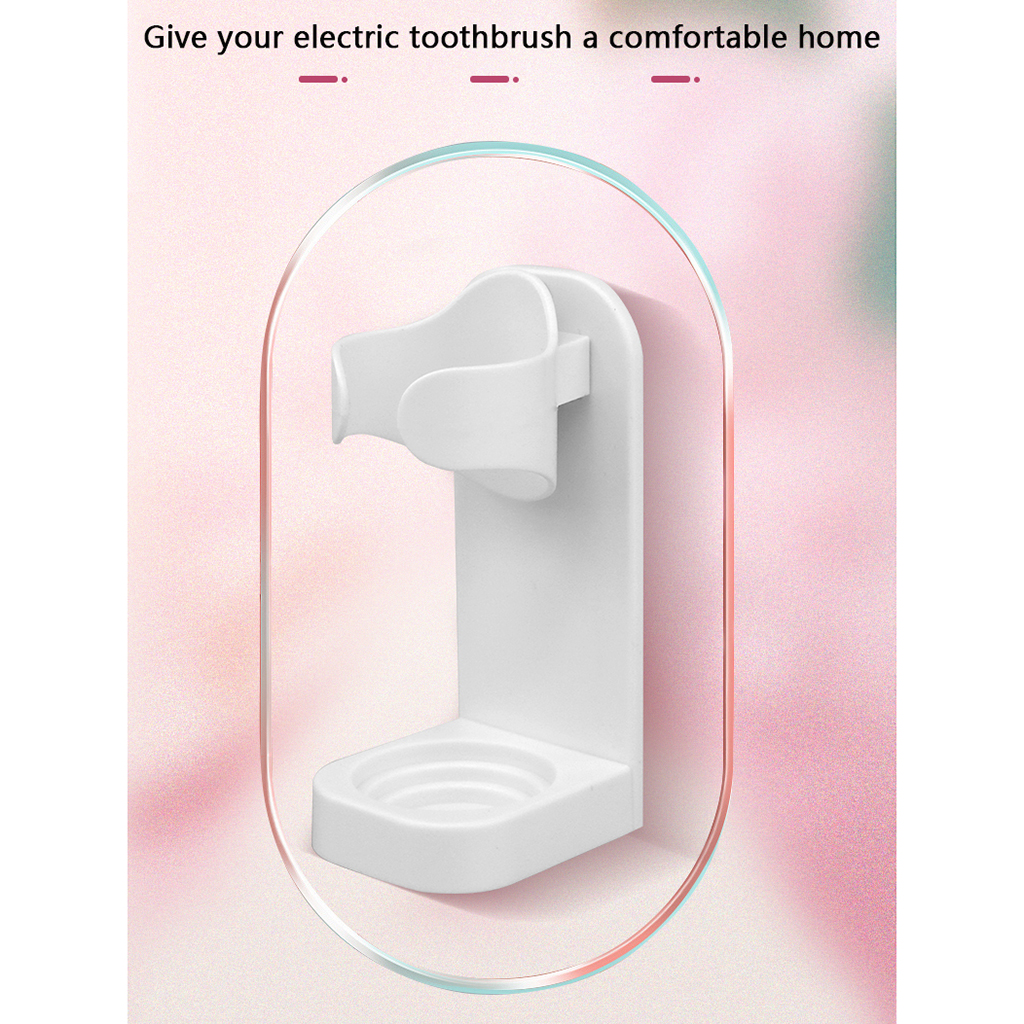 Wall Mount Storage Set Organizer Electric Toothbrush Body Base Stander White Wall Mount Storage Set Organizer Electric Toothbrush Body Base Stander White