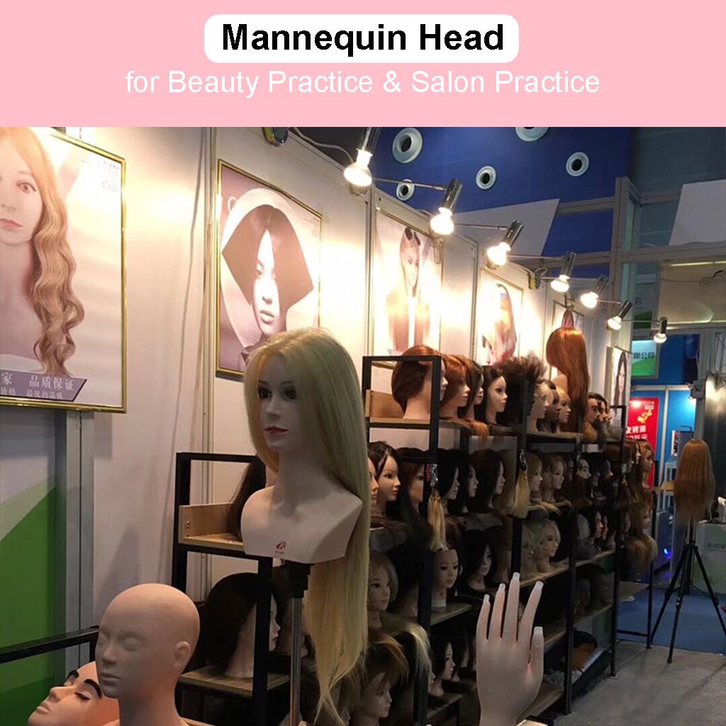 2x Female Mannequin PVC Foam 21 Inch Women Manikin Head Model Wig Glasses Hat Headset Display Stand for Home/Store/Salon 2x Female Mannequin PVC Foam 21 Inch Women Manikin Head Model Wig Glasses Hat Headset Display Stand for Home/Store/Salon