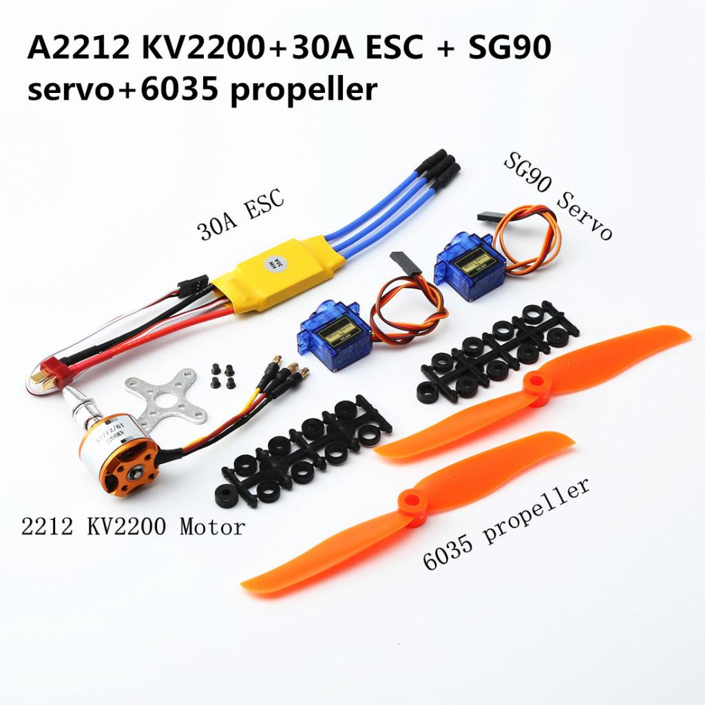 9G Servo 2212 Motor 2200KV 6035 Propeller RC Airplane Helicopter Parts 9G Servo 2212 Motor 2200KV 6035 Propeller RC Airplane Helicopter Parts