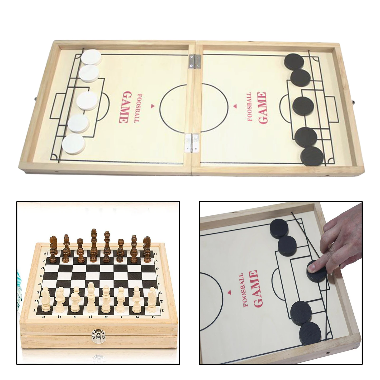 2 in 1 Fast Sling Puck Game International Chess Party Fun Game for Children