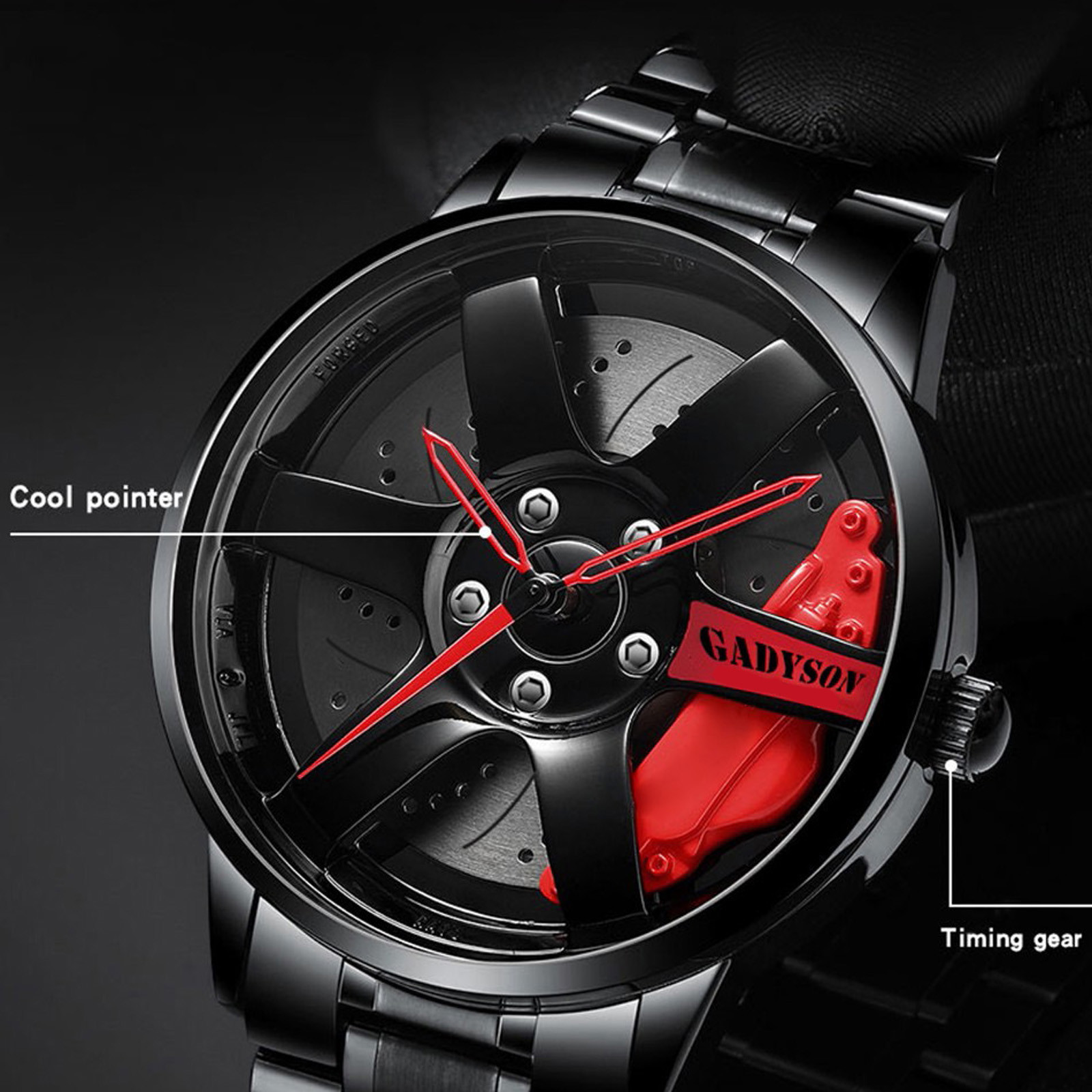 Top Watch Brand Car Wheel Custom Design Sport Rim Watches Stainless