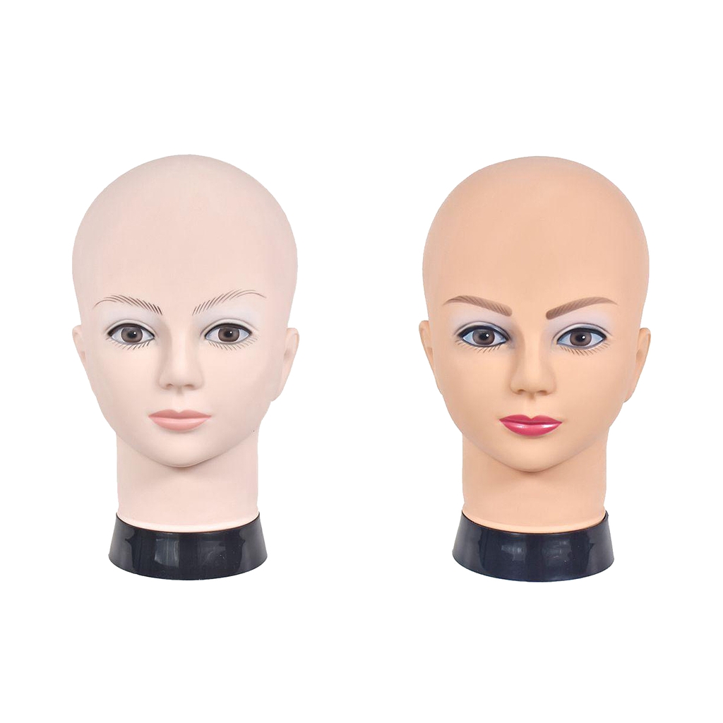 2x Female Mannequin PVC Foam 21 Inch Women Manikin Head Model Wig Glasses Hat Headset Display Stand for Home/Store/Salon 2x Female Mannequin PVC Foam 21 Inch Women Manikin Head Model Wig Glasses Hat Headset Display Stand for Home/Store/Salon