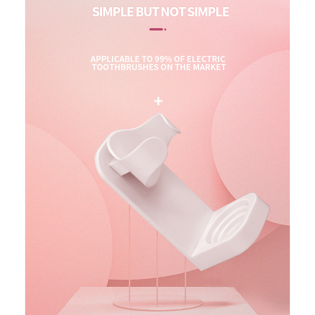 Wall Mount Storage Set Organizer Electric Toothbrush Body Base Stander White Wall Mount Storage Set Organizer Electric Toothbrush Body Base Stander White