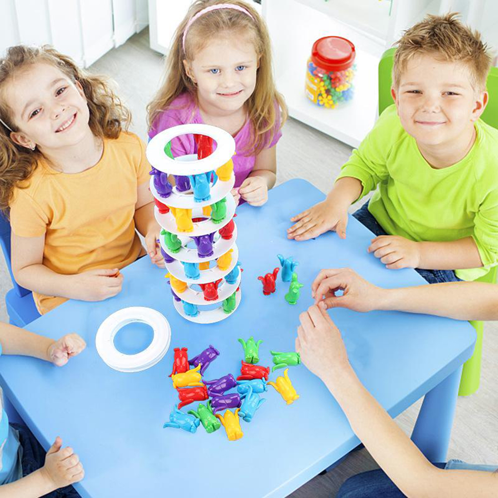 Plastic Game, Stacking Game, Building Blocks, with Dice Balance Game, Family Board Games for Kids Adults Plastic Game, Stacking Game, Building Blocks, with Dice Balance Game, Family Board Games for Kids Adults