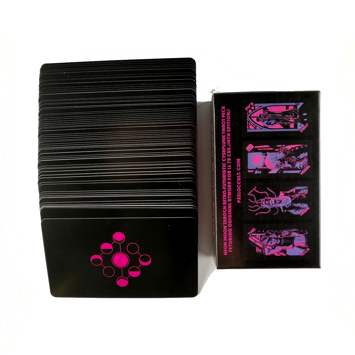 Generic Neon Moon Tarot Deck Pocket Size With Tuck Box Tarot Jumia